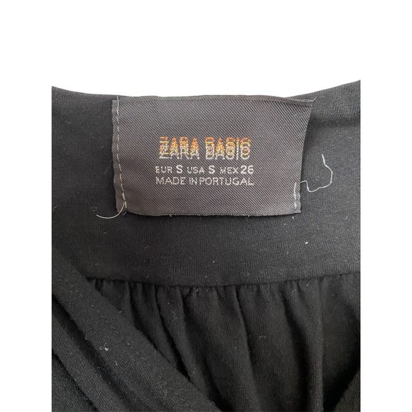 Zara Basics Little Black Cotton Dress - Size Small - Picture 4 of 4
